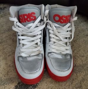 Osiris. Red and white. Men's size 11